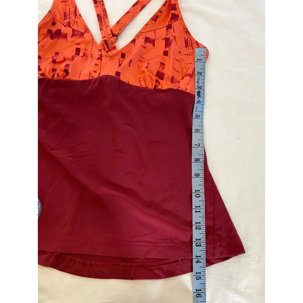 Columbia S Omni-Shield Advanced‎ Repellency Orange/Burgundy Tankini Top